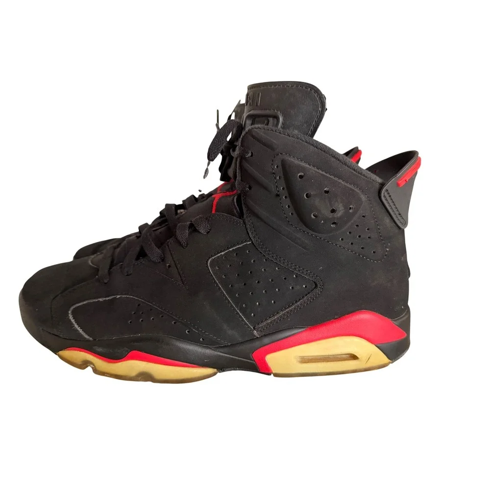 Jordan Air Jordan 6 Retro Mens Black Infrared Sneakers Size 11
